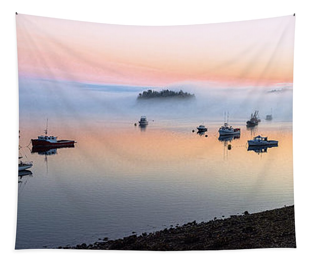 In The Still Of The Morning Tapestry featuring the photograph The Still Of the Morning by Marty Saccone