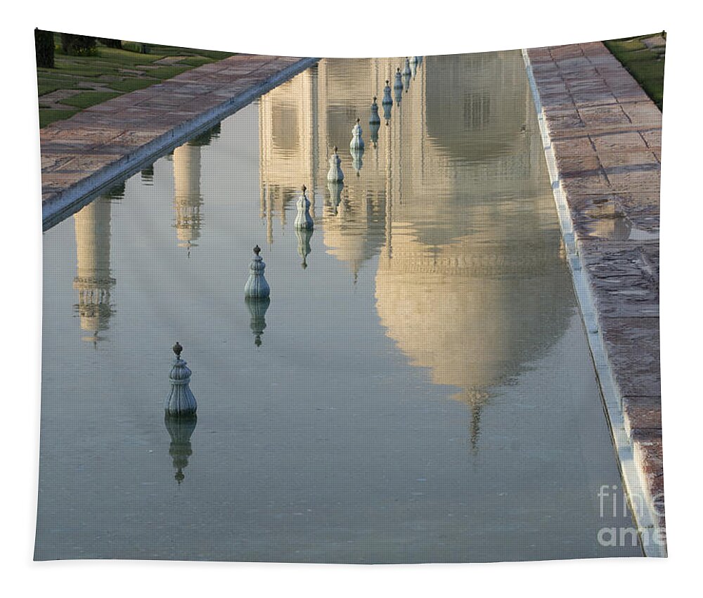 Reflection Of Taj Mahal Tapestry featuring the photograph In Water by Elena Perelman