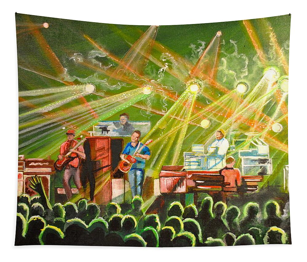 Umphrey's Mcgee Tapestry featuring the painting In with the Um Crowd by Patricia Arroyo