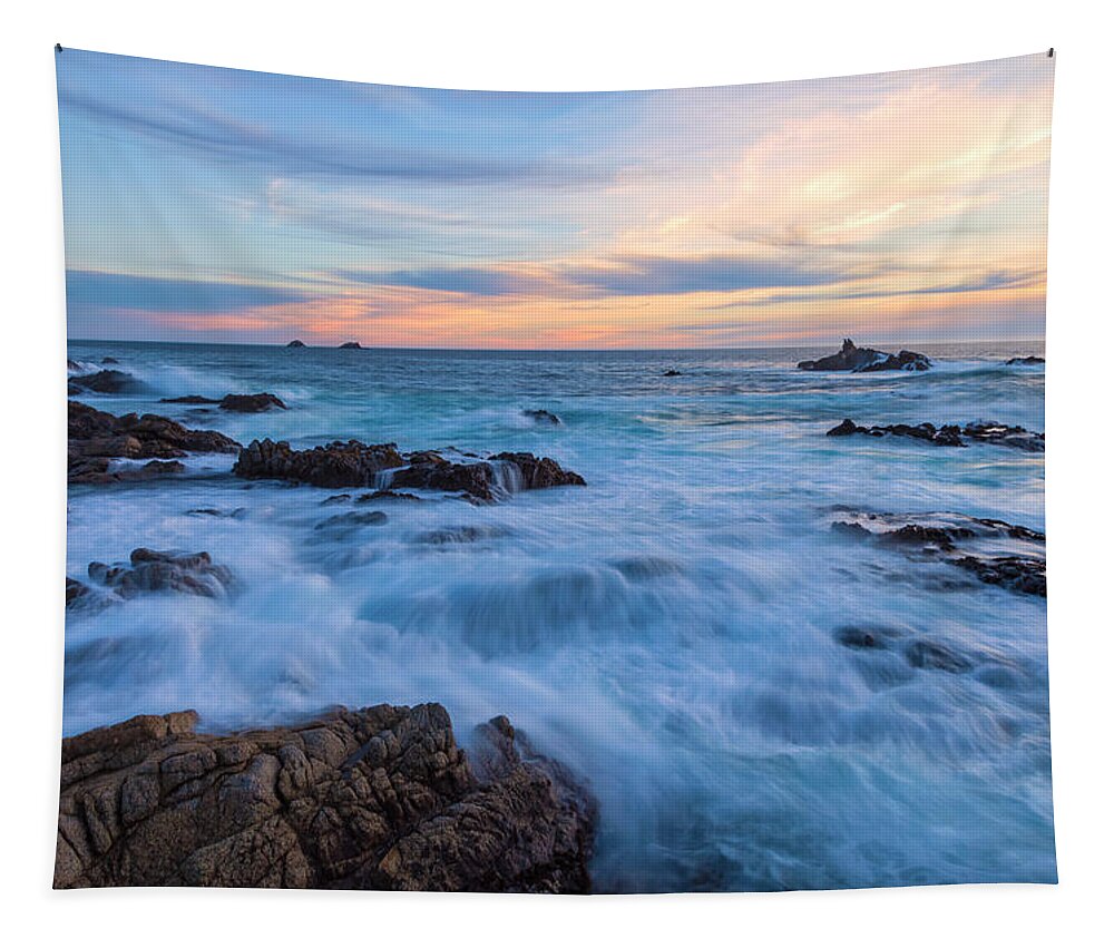 American Landscapes Tapestry featuring the photograph Incoming Waves by Jonathan Nguyen