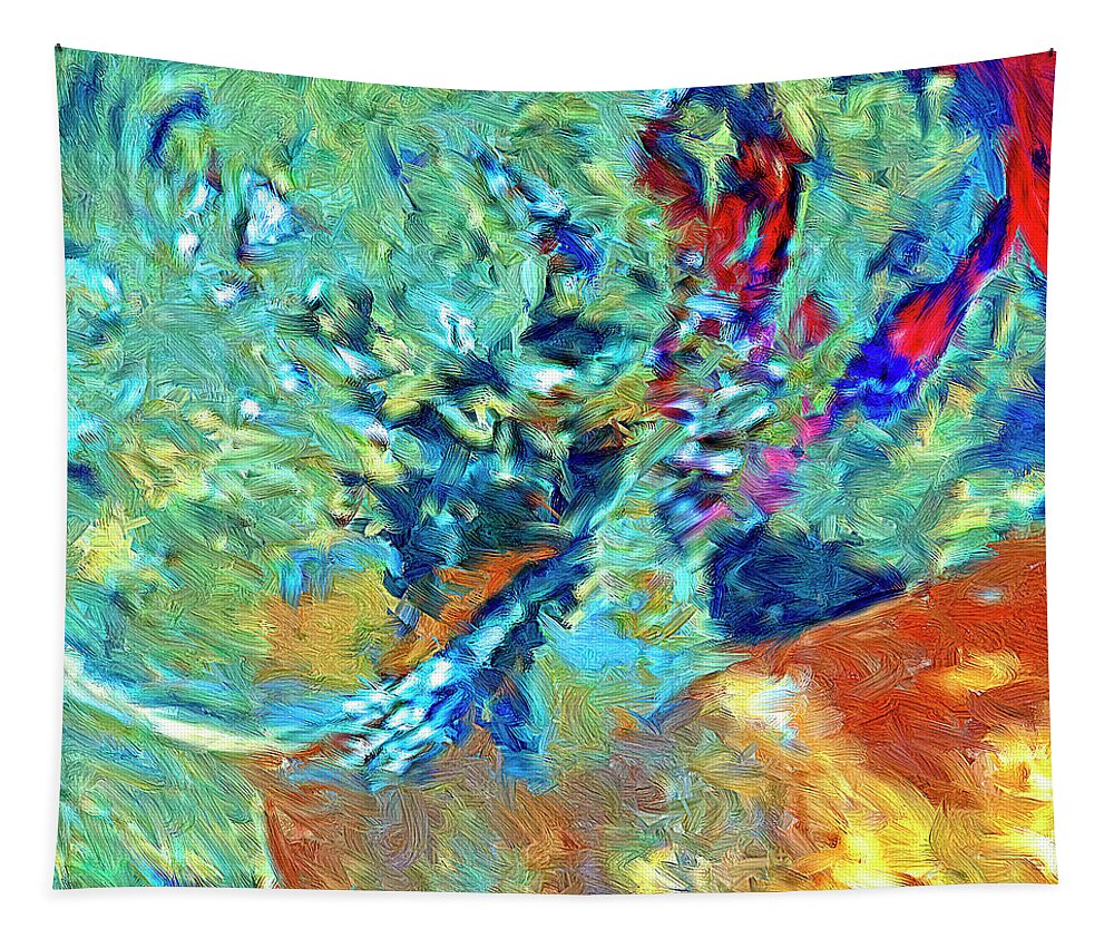 Abstract Tapestry featuring the painting Incursion by Dominic Piperata