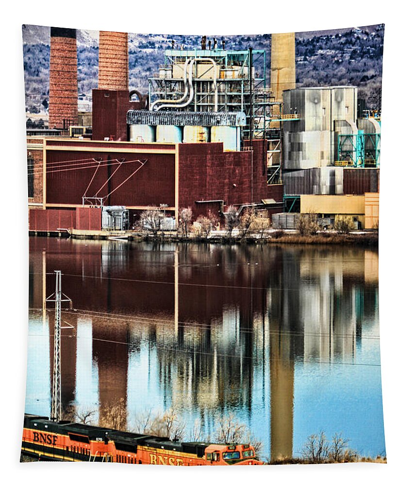 Power Plant Tapestry featuring the photograph Industrial Train by Juli Ellen