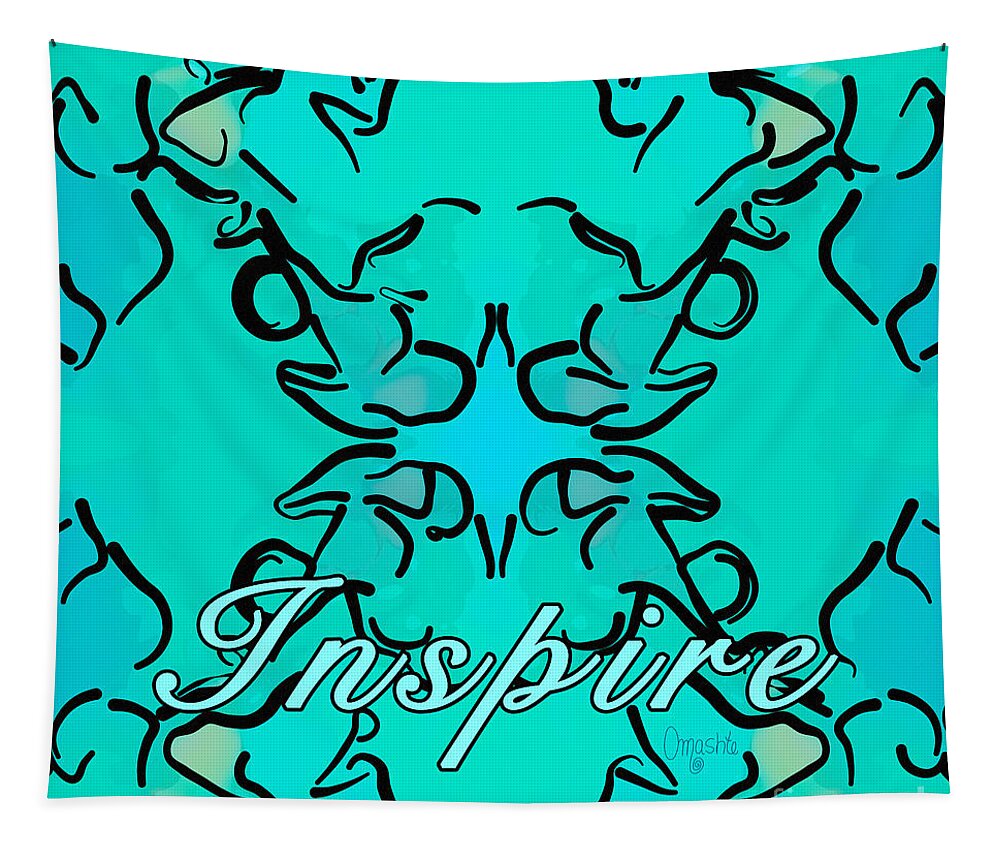 2015 Tapestry featuring the digital art Inspired Style 2015 Abstract Art by Omashte by Omaste Witkowski