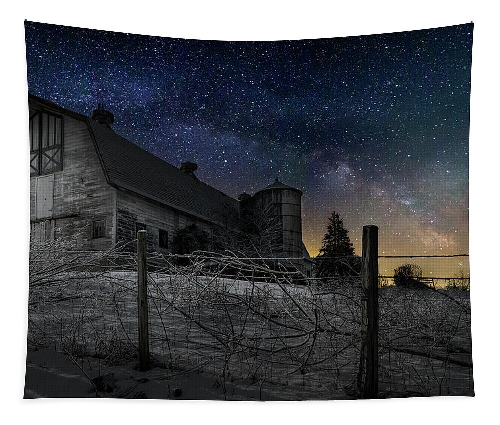 Milky Way Tapestry featuring the photograph Interstellar Farm by Bill Wakeley