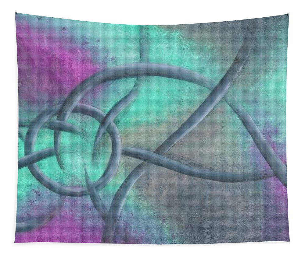 Vortex Tapestry featuring the painting Into the Vortex by Reina Cottier
