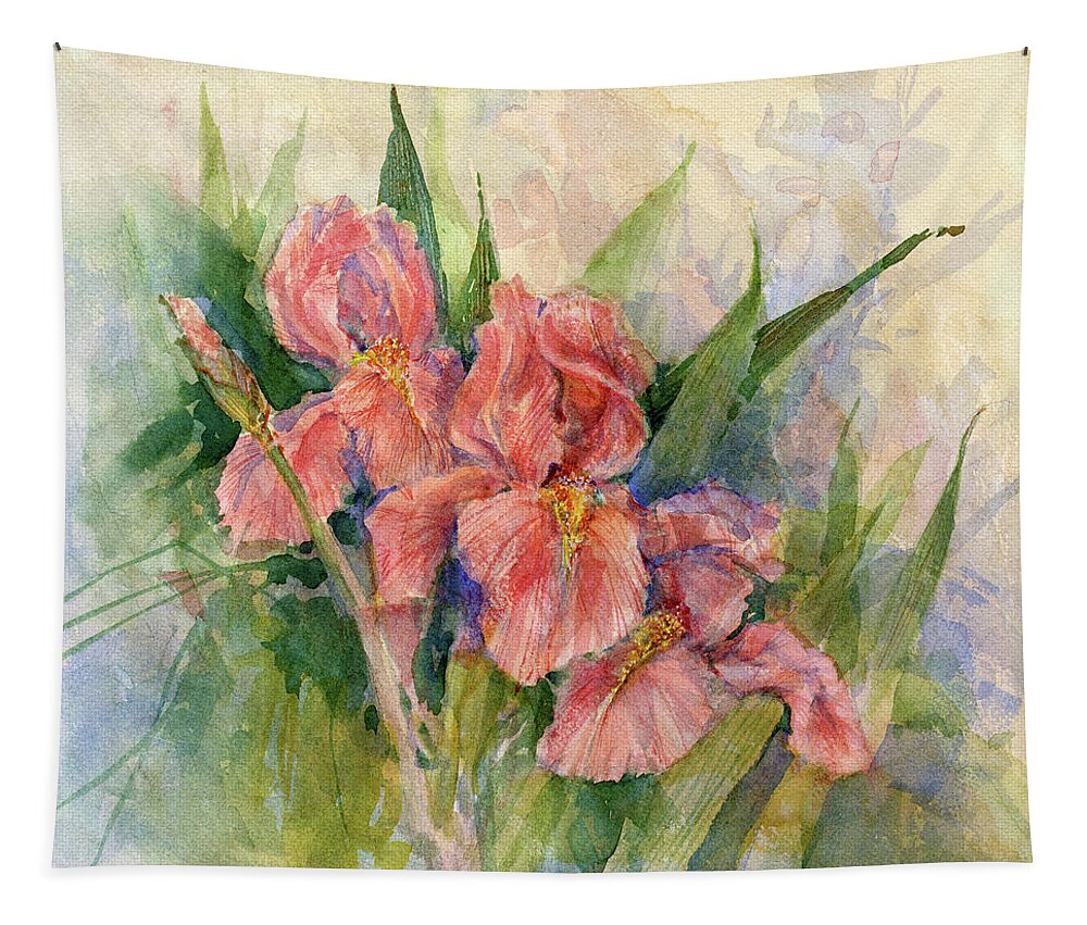 Garden Gate Tapestry featuring the painting Iris by Garden Gate magazine