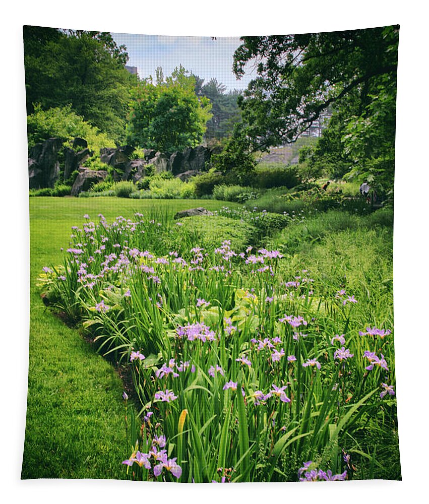 Nature Tapestry featuring the photograph Iris Meadow by Jessica Jenney