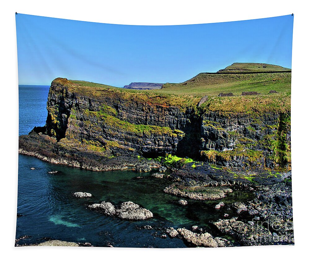 Ireland Tapestry featuring the photograph Irish Cliffs by Nina Ficur Feenan