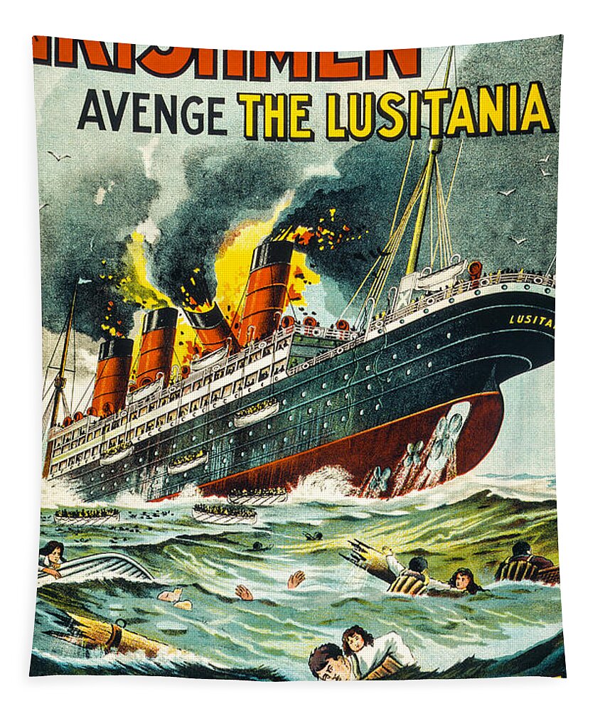 Army Tapestry featuring the photograph Irishman Avenge the Lusitiania by David Letts