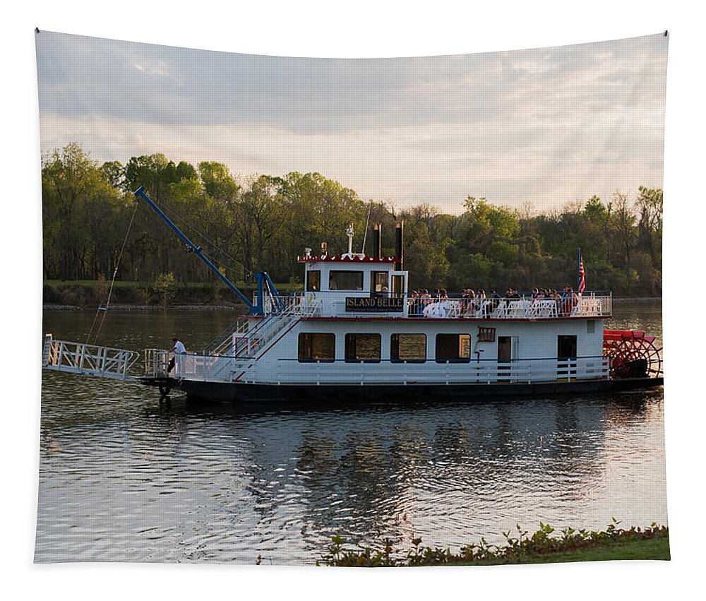 Island Belle Tapestry featuring the photograph Island Belle Sternwheeler by Holden The Moment