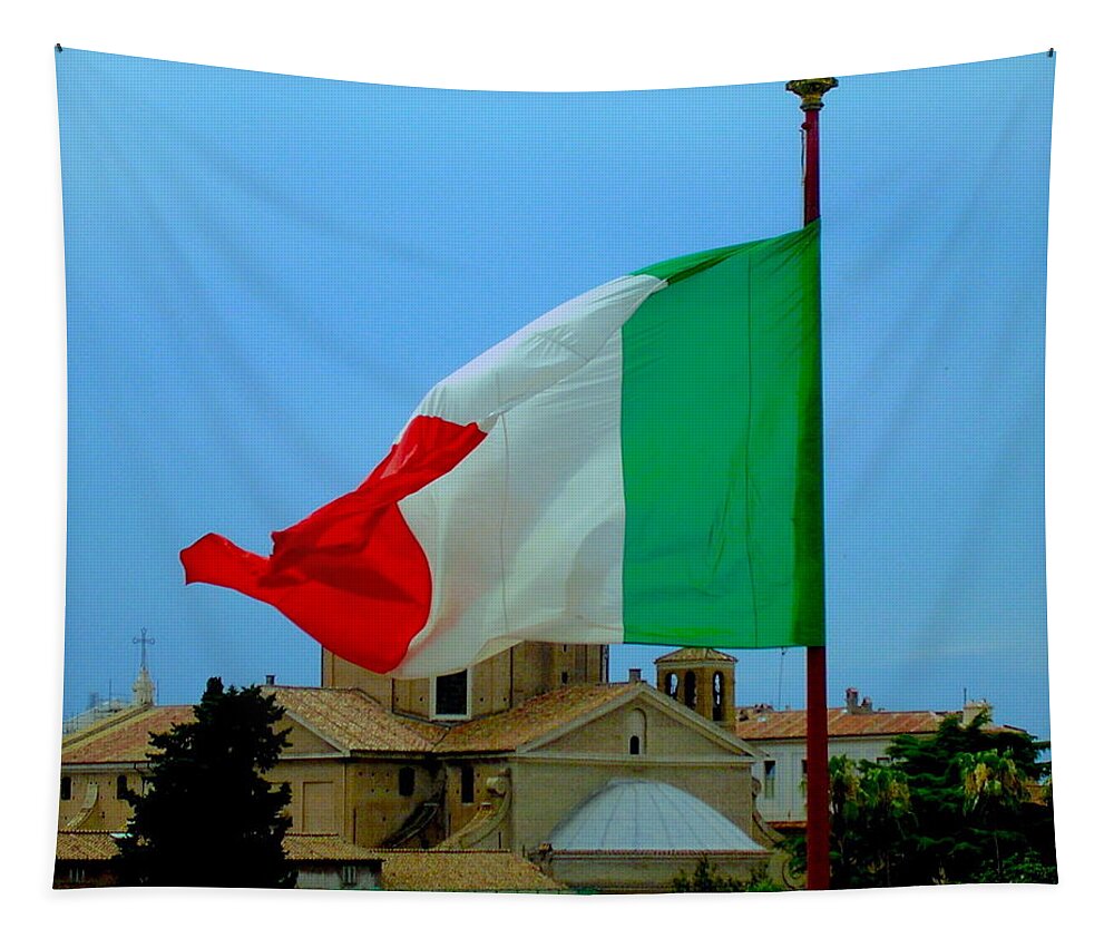 Flag Tapestry featuring the photograph Italian Colors by Caroline Stella