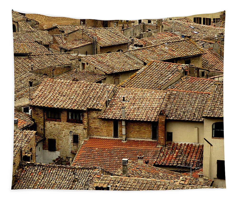 Tuscany Tapestry featuring the photograph Italian Rooftops by Peggy Dietz