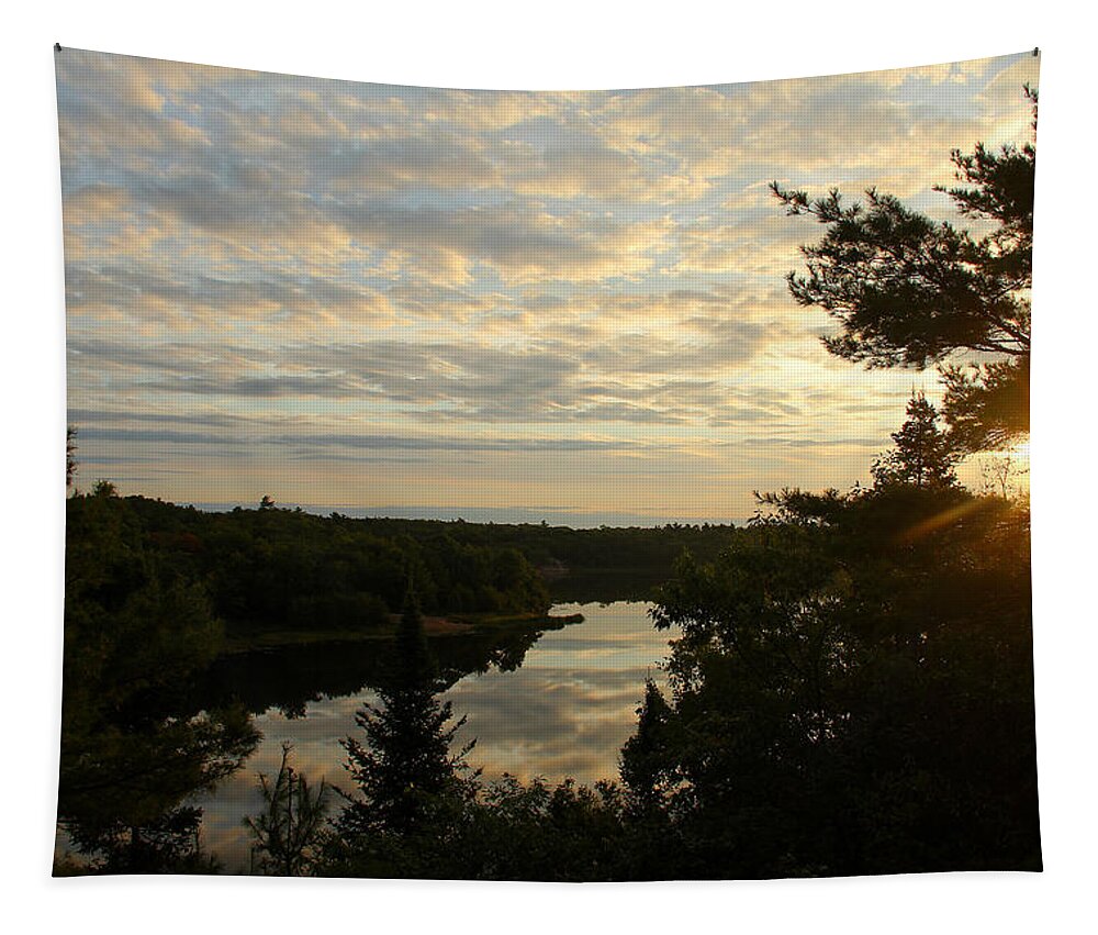 Deep Bay Tapestry featuring the photograph It's A Beautiful Morning by Debbie Oppermann