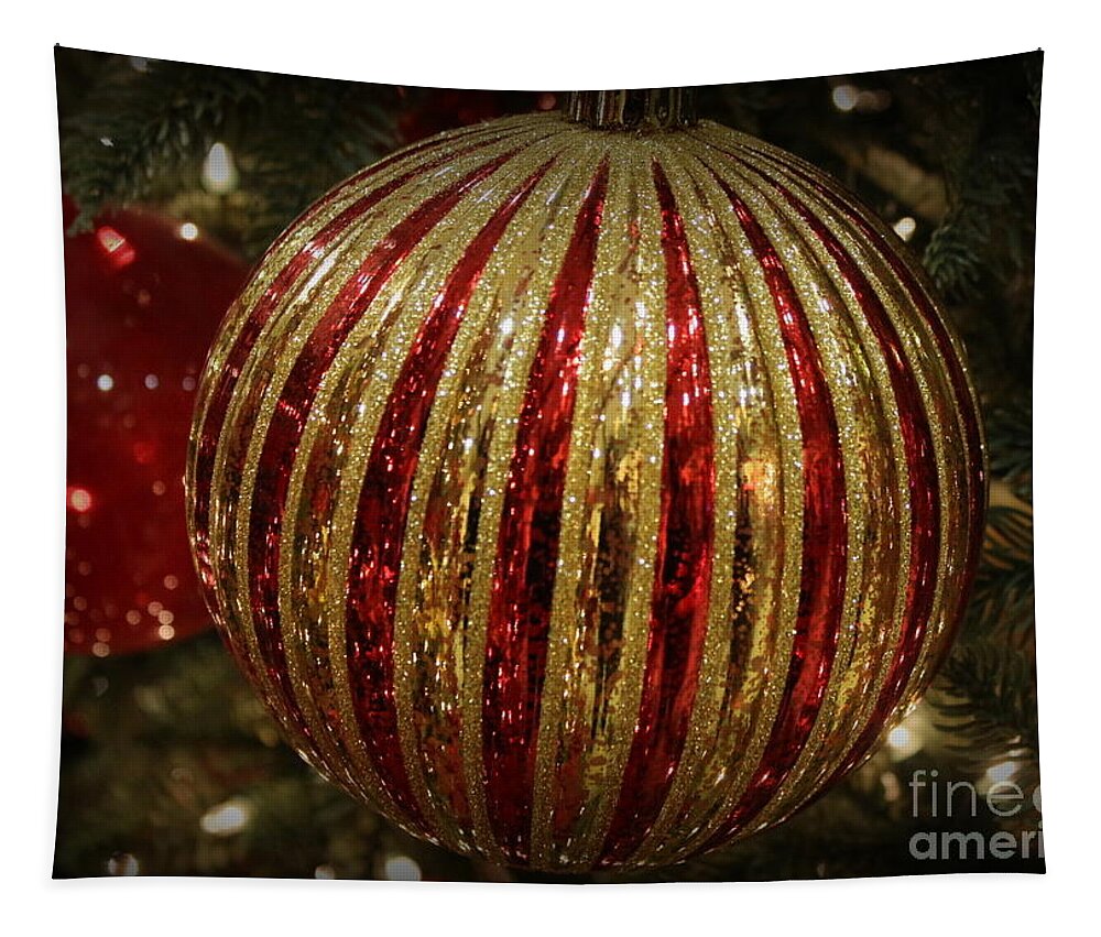 Christmas Tapestry featuring the photograph Red and Gold for Christmas by Dora Sofia Caputo