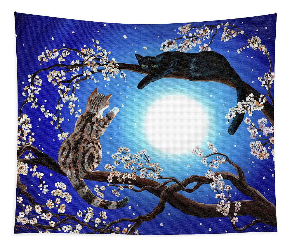 Zen Tapestry featuring the painting Jake and Sasha by Laura Iverson