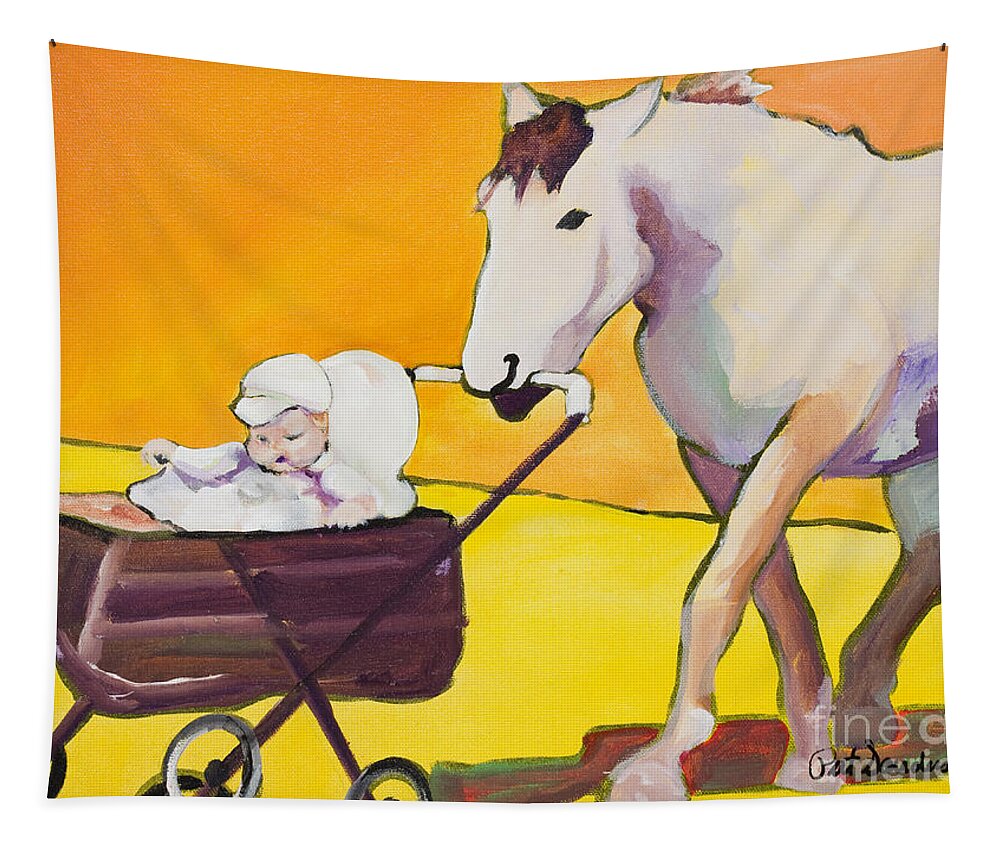Animal Tapestry featuring the painting Jake by Pat Saunders-White