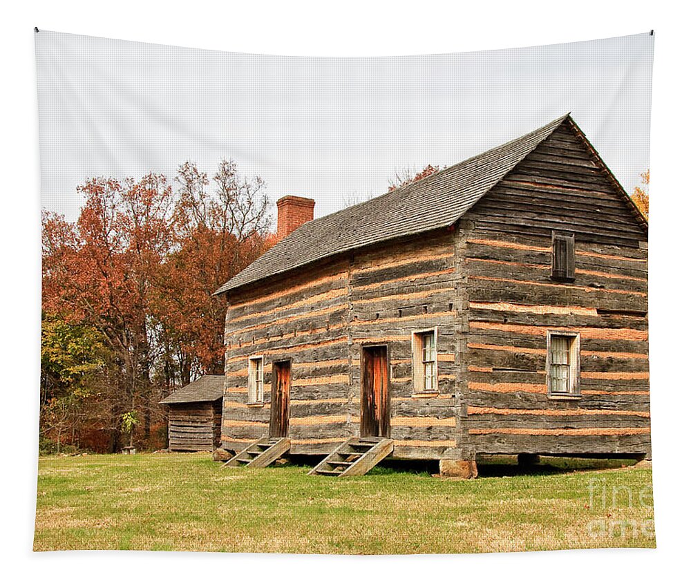 James K Polk Tapestry featuring the photograph James K Polk Birthplace by Jill Lang