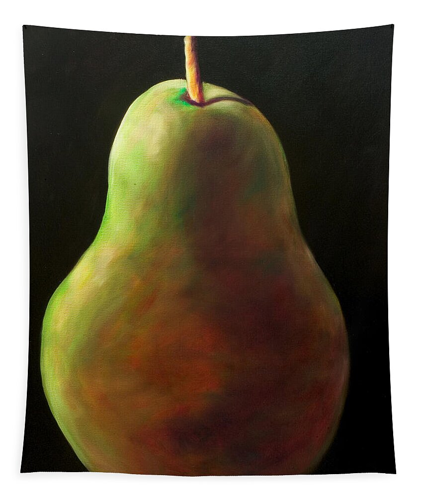 Pear Tapestry featuring the painting Jan by Shannon Grissom