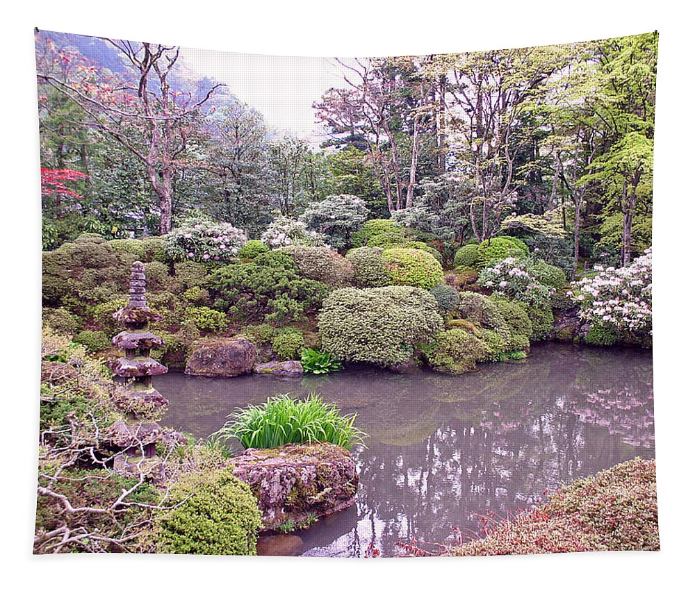Nikko Tapestry featuring the photograph Japanese Garden by David Rucker