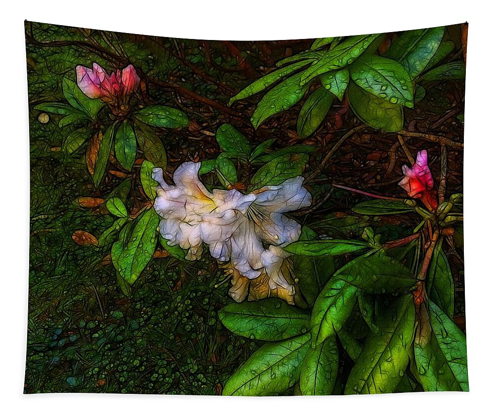 Flowers Tapestry featuring the photograph Japanese Tea Garden Rose by Nick Heap