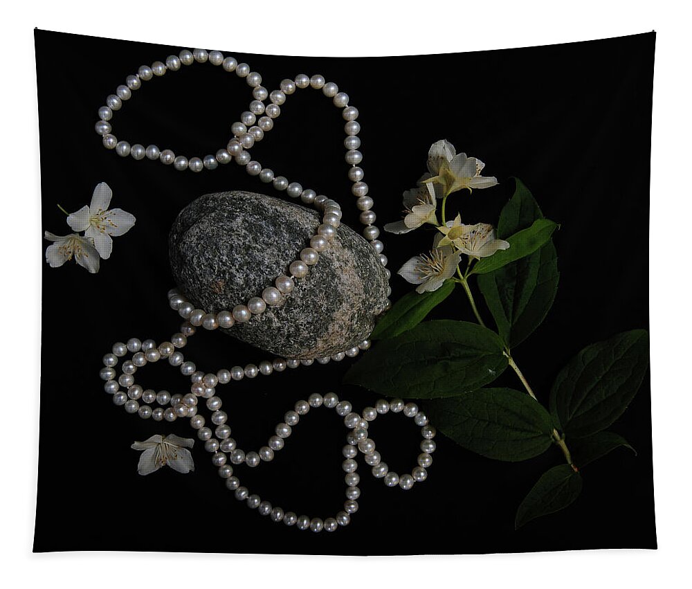 Pearl Tapestry featuring the photograph Jasmine and Pearls by Randi Grace Nilsberg