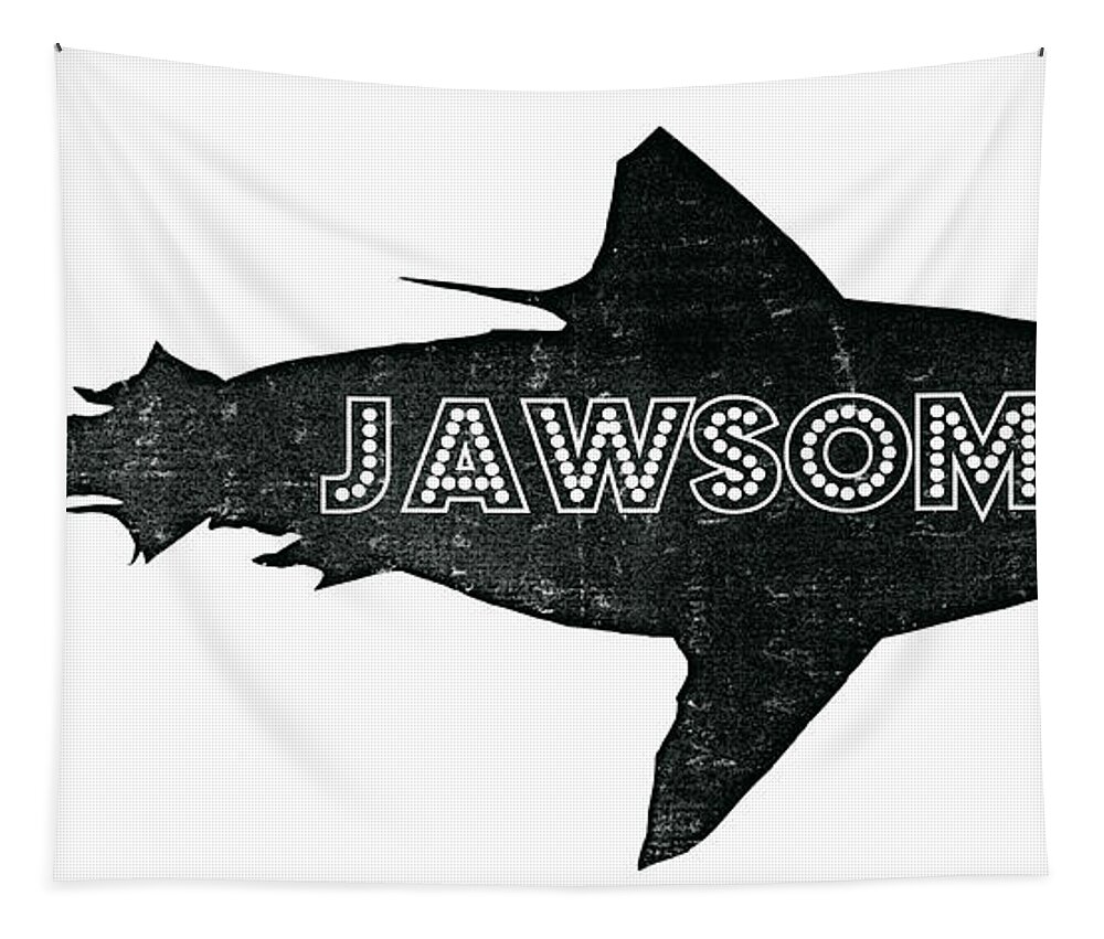 Jawsome Tapestry featuring the digital art Jawsome by Michelle Calkins