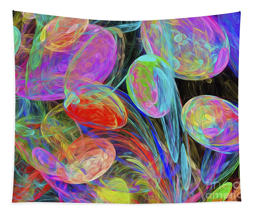 Andee Design Abstract Tapestry featuring the digital art Jelly Beans And Balloons Abstract by Andee Design