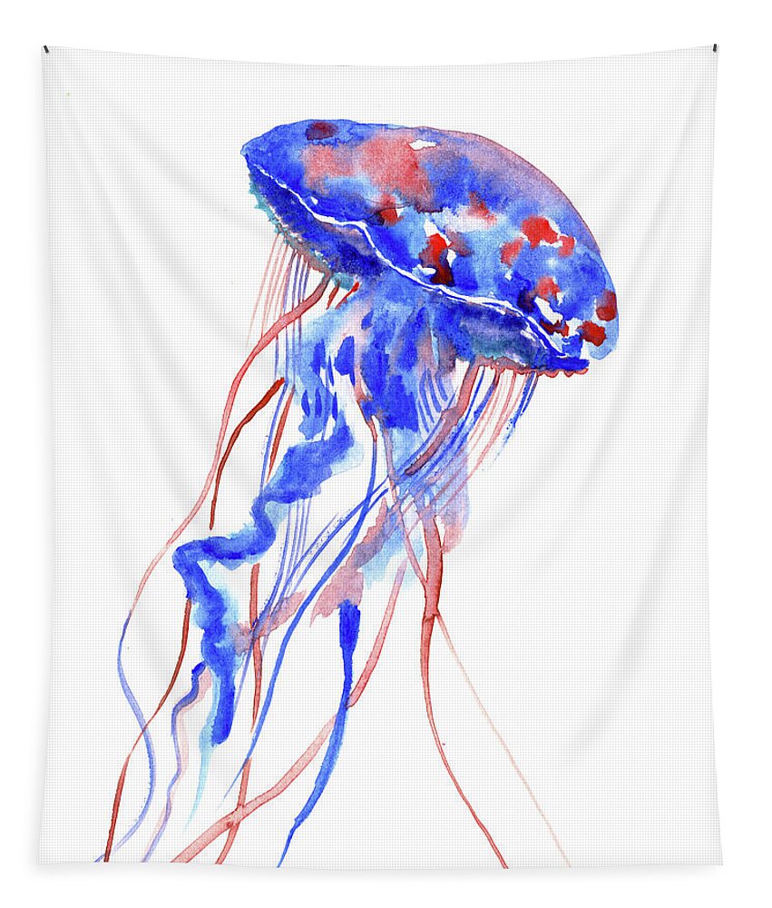 Jellyfish Tapestry featuring the painting Jellyfish by Suren Nersisyan