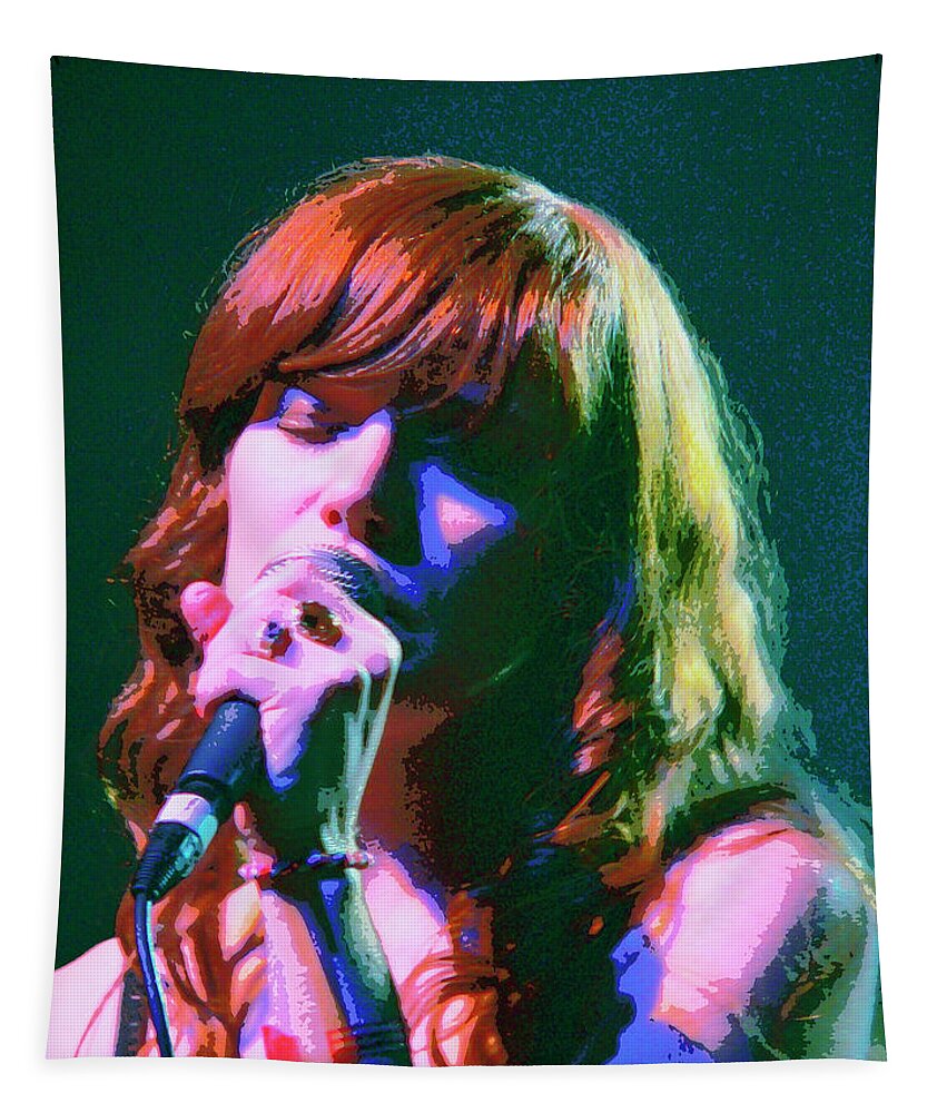 Jenny Lewis Tapestry featuring the mixed media Jenny Lewis 2 by Dominic Piperata
