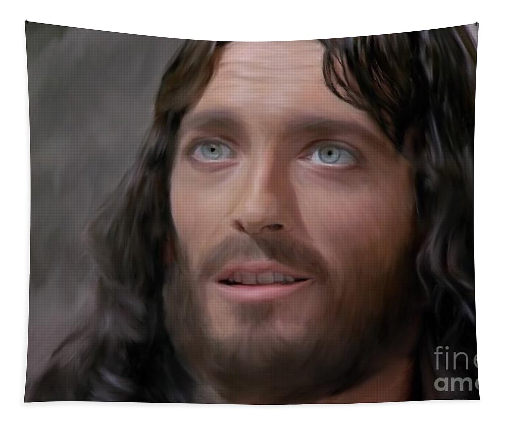  Tapestry featuring the painting Jesus of Nazareth by Jack Bunds