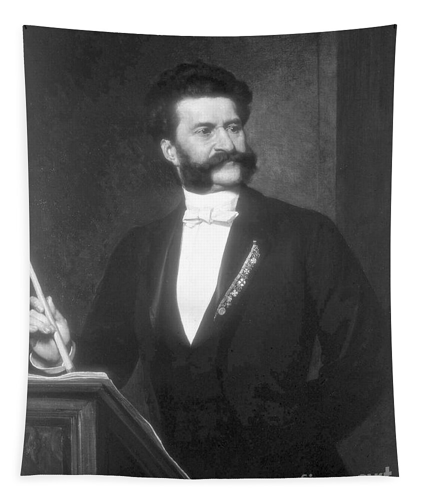 Fine Arts Tapestry featuring the photograph Johann Strauss, Austrian Composer by Science Source