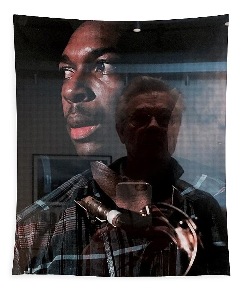 John Coltrane Tapestry featuring the photograph John Coltrane and Me by Frank Winters