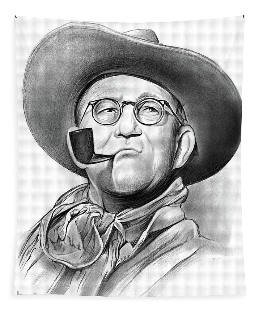 John Ford Tapestry featuring the drawing John Ford by Greg Joens