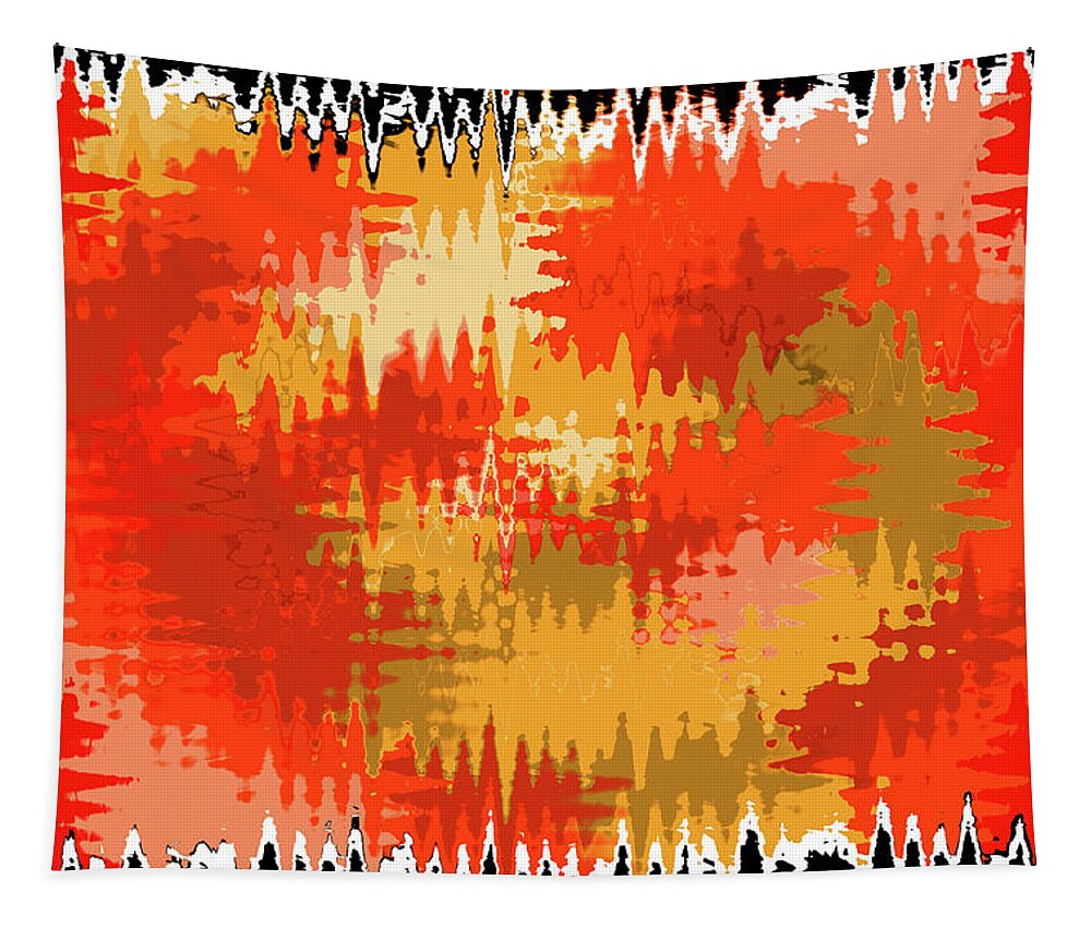 Jolly Sun Tapestry featuring the digital art Jolly Sun by Tom Janca