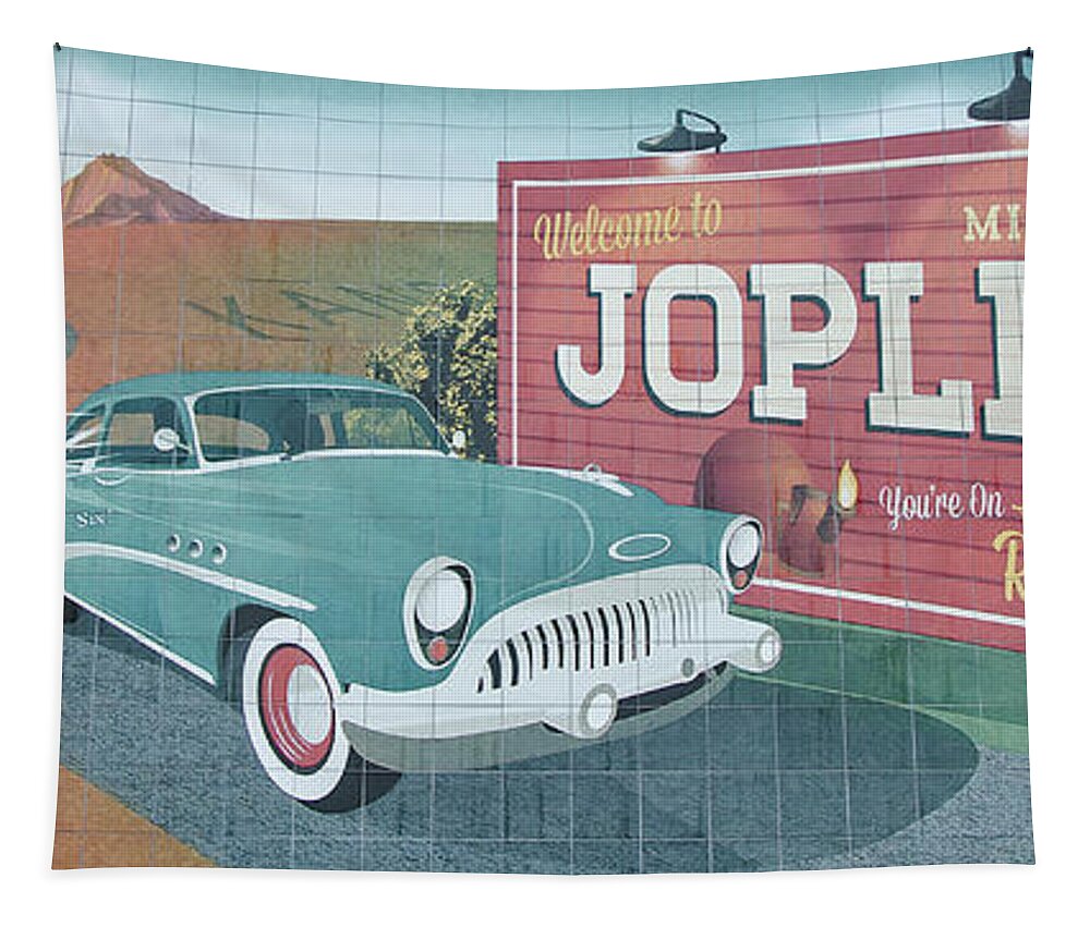 Joplin Route 66 Tapestry featuring the photograph Joplin Route 66 by Susan McMenamin