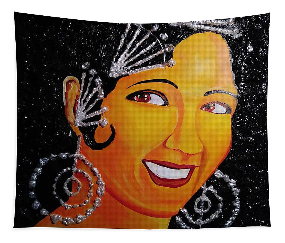 Josephine Bake Tapestry featuring the painting Josephine's Smile by Femme Blaicasso