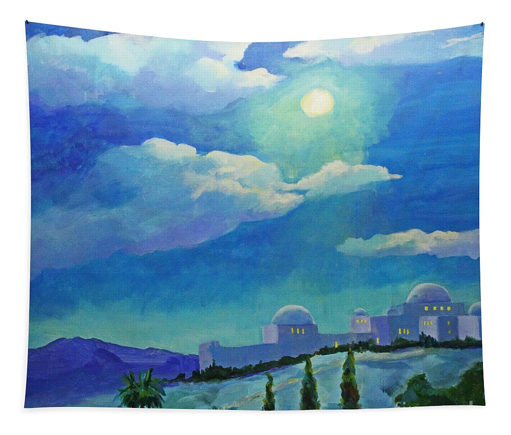 Christian Art Tapestry featuring the painting On a Cold Winter's Night by Maria Hunt