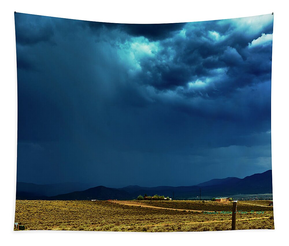 Taos Tapestry featuring the photograph July Monsoons by Charles Muhle