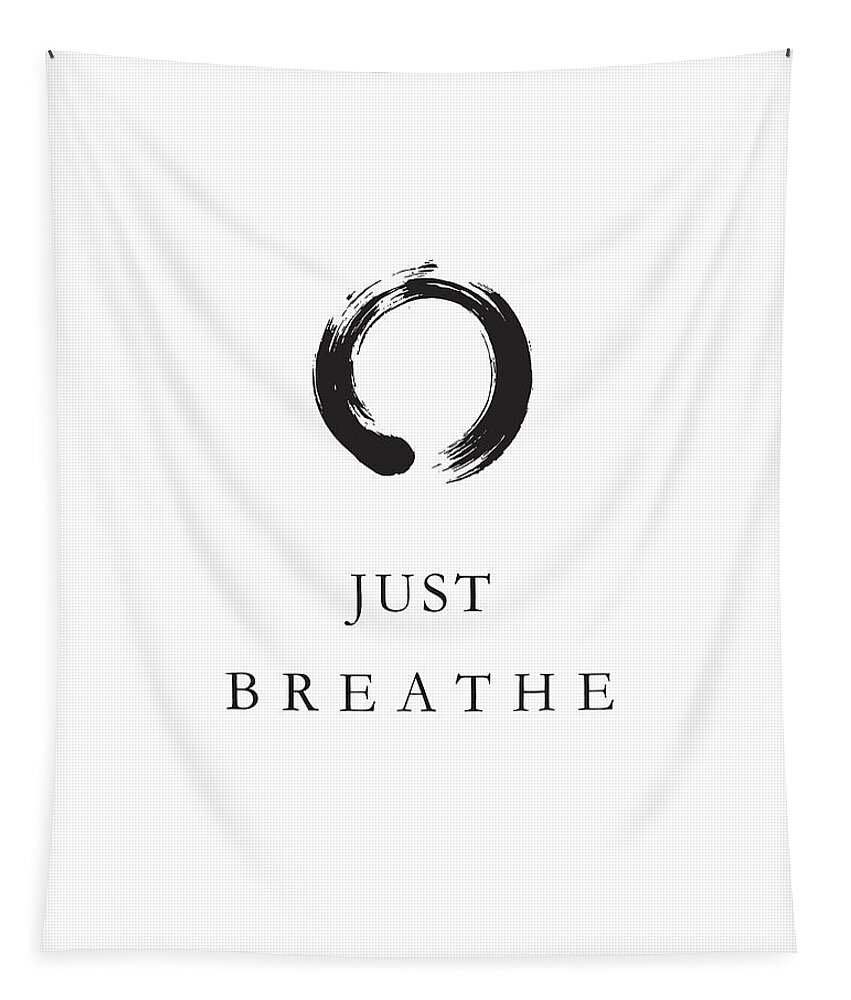 Breathe Tapestry featuring the mixed media Just Breathe by Studio Grafiikka