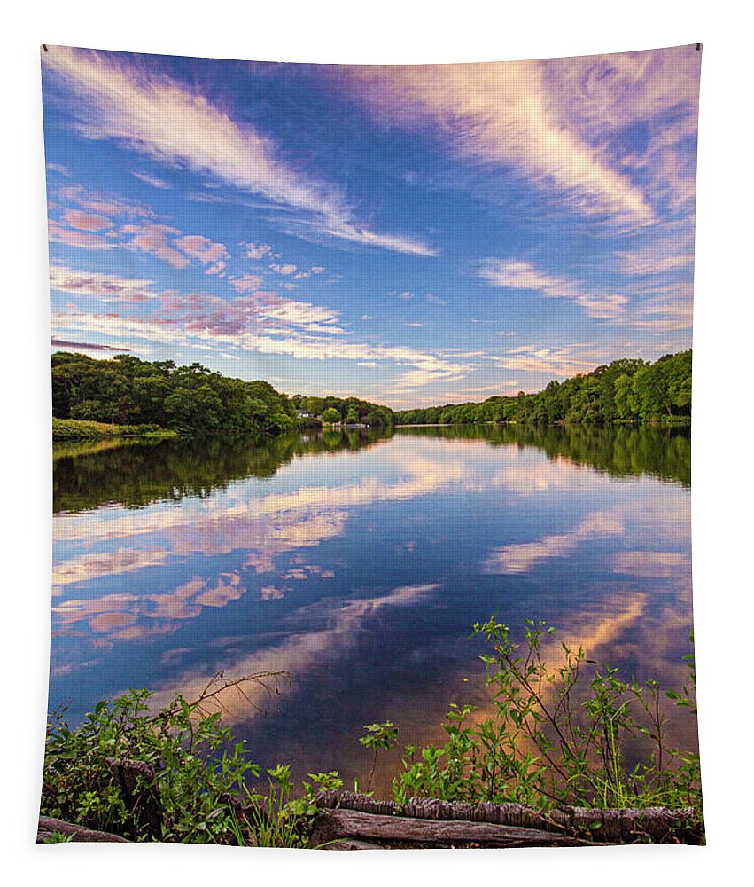 Kahler's Tapestry featuring the photograph Kahler's Pond Clouds by Robert Seifert
