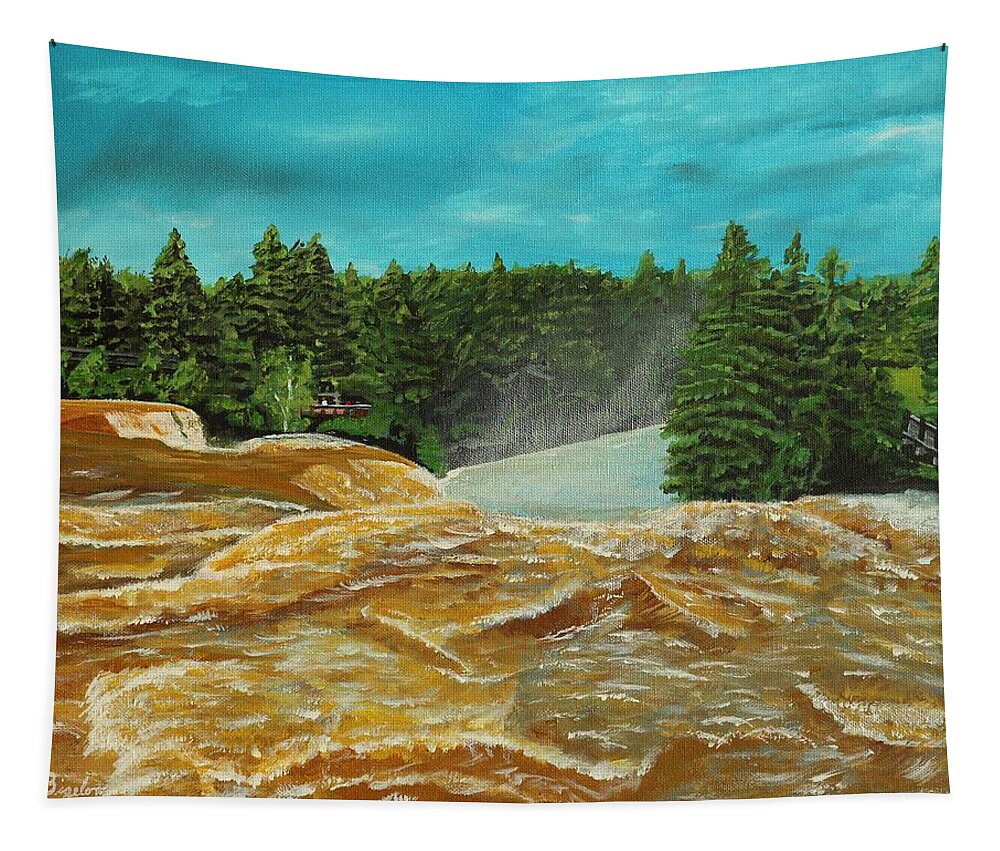 Water Tapestry featuring the painting Kakabeka Falls by David Bigelow