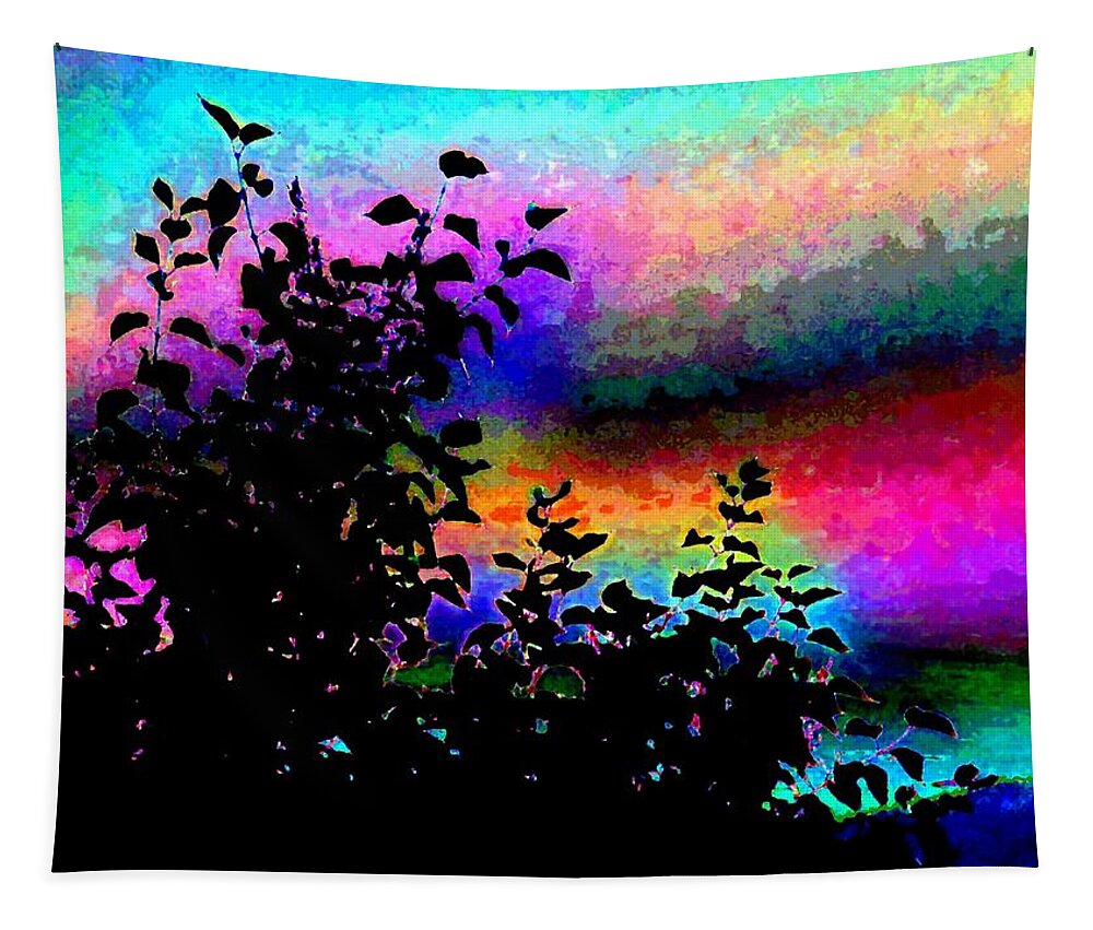 Kaleidoscopic Sky Tapestry featuring the digital art Kaleidoscopic Sky by Will Borden