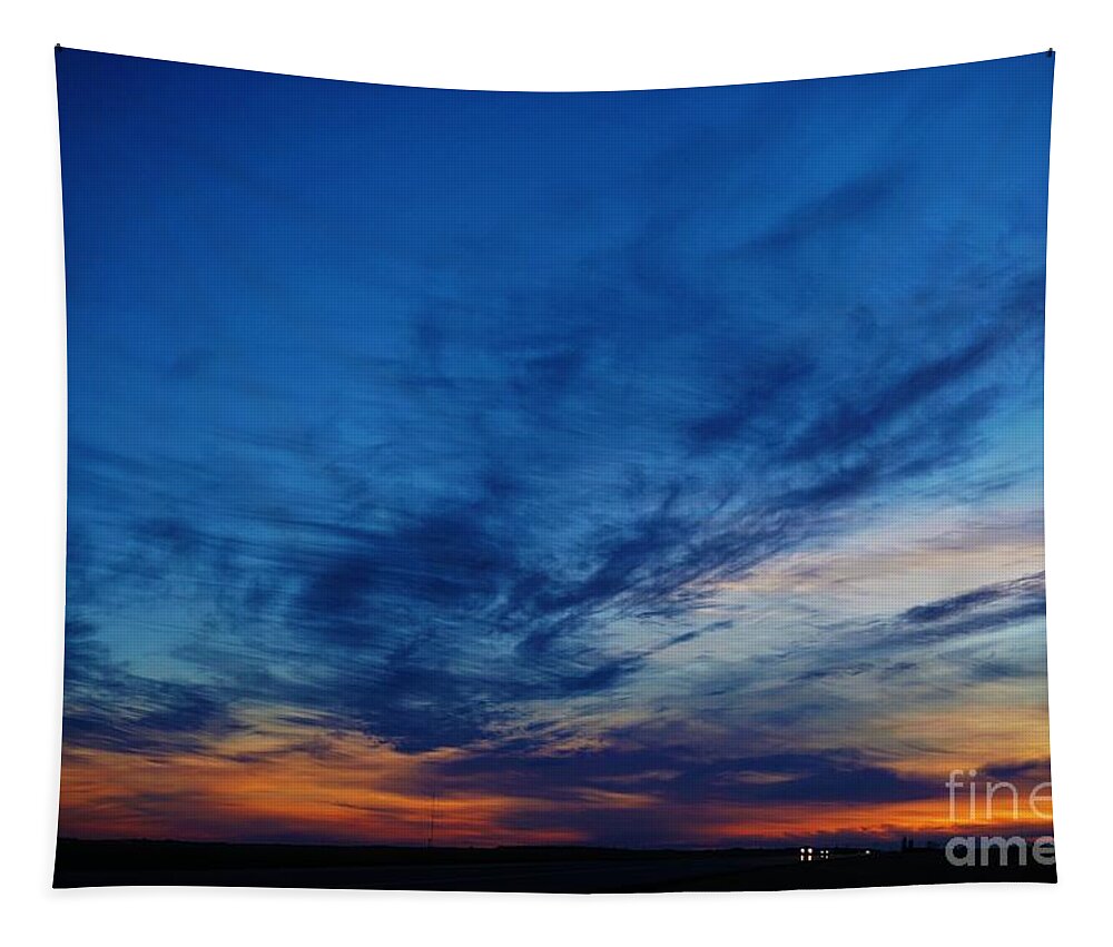 Sunrise Tapestry featuring the photograph Kansas morning by Merle Grenz