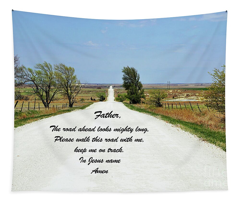 Kansas Tapestry featuring the photograph Kansas road by Merle Grenz