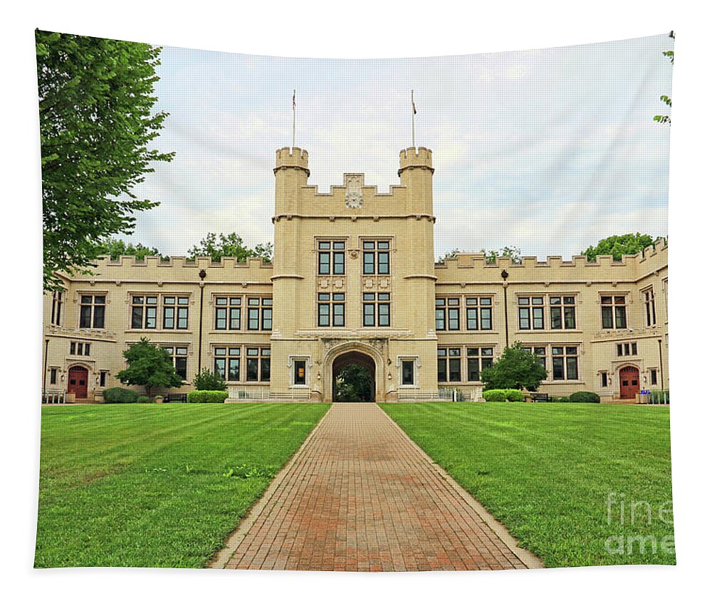 College Of Wooster Tapestry featuring the photograph Kauke Hall College of Wooster 4081 by Jack Schultz