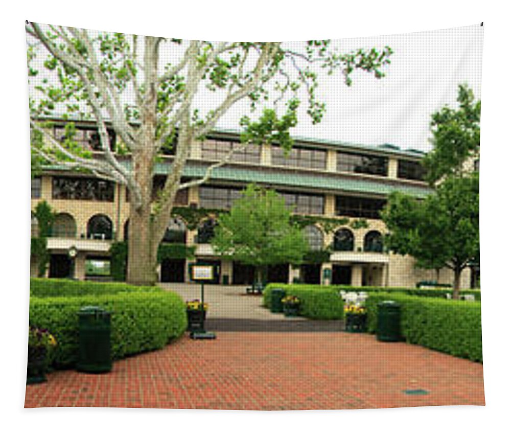 Horse Tapestry featuring the photograph Keeneland Race Track Panorama by Jill Lang