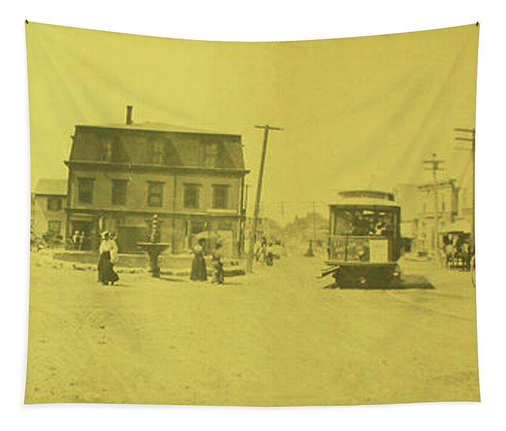 Kenebunkport Tapestry featuring the photograph Kenebunkport ME 1910 by Imagery-at- Work