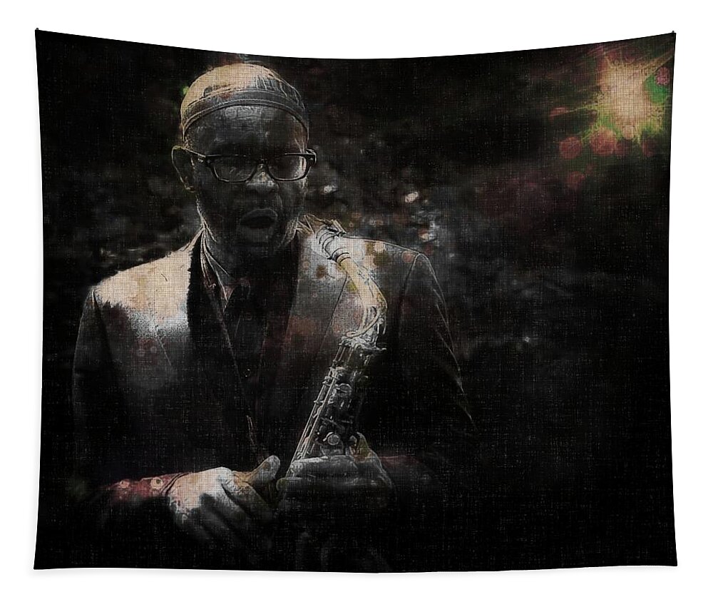 Kenny Garrett 5tet Tapestry featuring the photograph Kenny Garrett,5 tet,Jazz by Jean Francois Gil