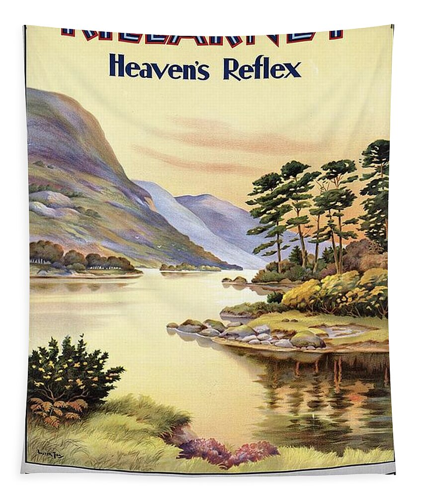 Railways Tapestry featuring the photograph Killarney Heaven's Park, Ireland - Great Southern Railways - Retro travel Poster - Vintage Poster by Studio Grafiikka