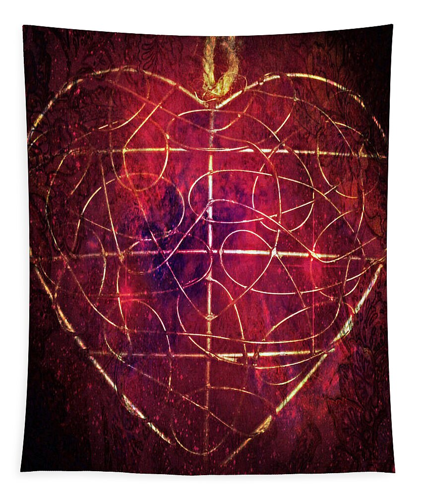 King Of Heart Tapestry featuring the photograph King Of Hearts by Linda Sannuti
